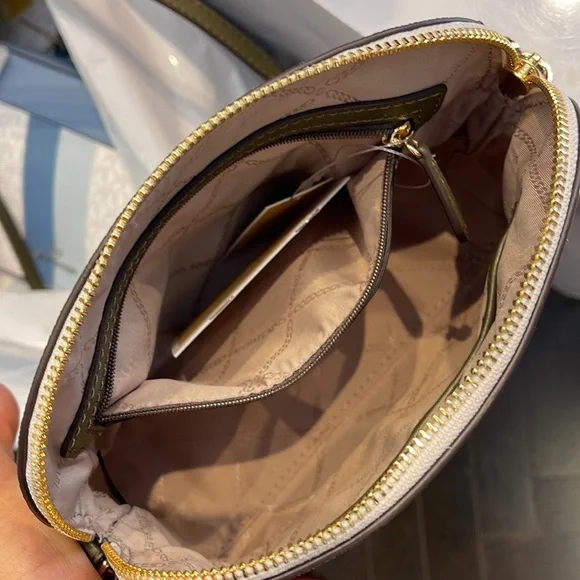 MICHAEL KORS Jet Set Charm Crossbody bag canvas Light Sage /Olive - Picture 10 of 16